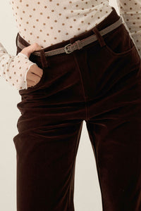 Making Moves Velvet High-Waist Flare Pants - ShopPromesa