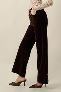 Making Moves Velvet High-Waist Flare Pants - ShopPromesa