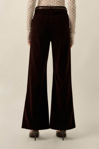 Making Moves Velvet High-Waist Flare Pants - ShopPromesa