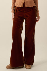 Making Moves Velvet High-Waist Flare Pants - ShopPromesa