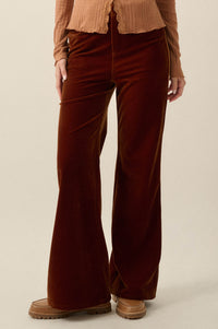 Making Moves Velvet High-Waist Flare Pants - ShopPromesa