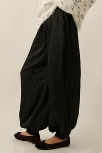 Luster for Life Textured Satin Balloon Pants - ShopPromesa
