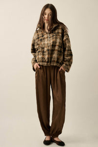 Luster for Life Textured Satin Balloon Pants - ShopPromesa