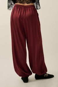 Luster for Life Textured Satin Balloon Pants - ShopPromesa