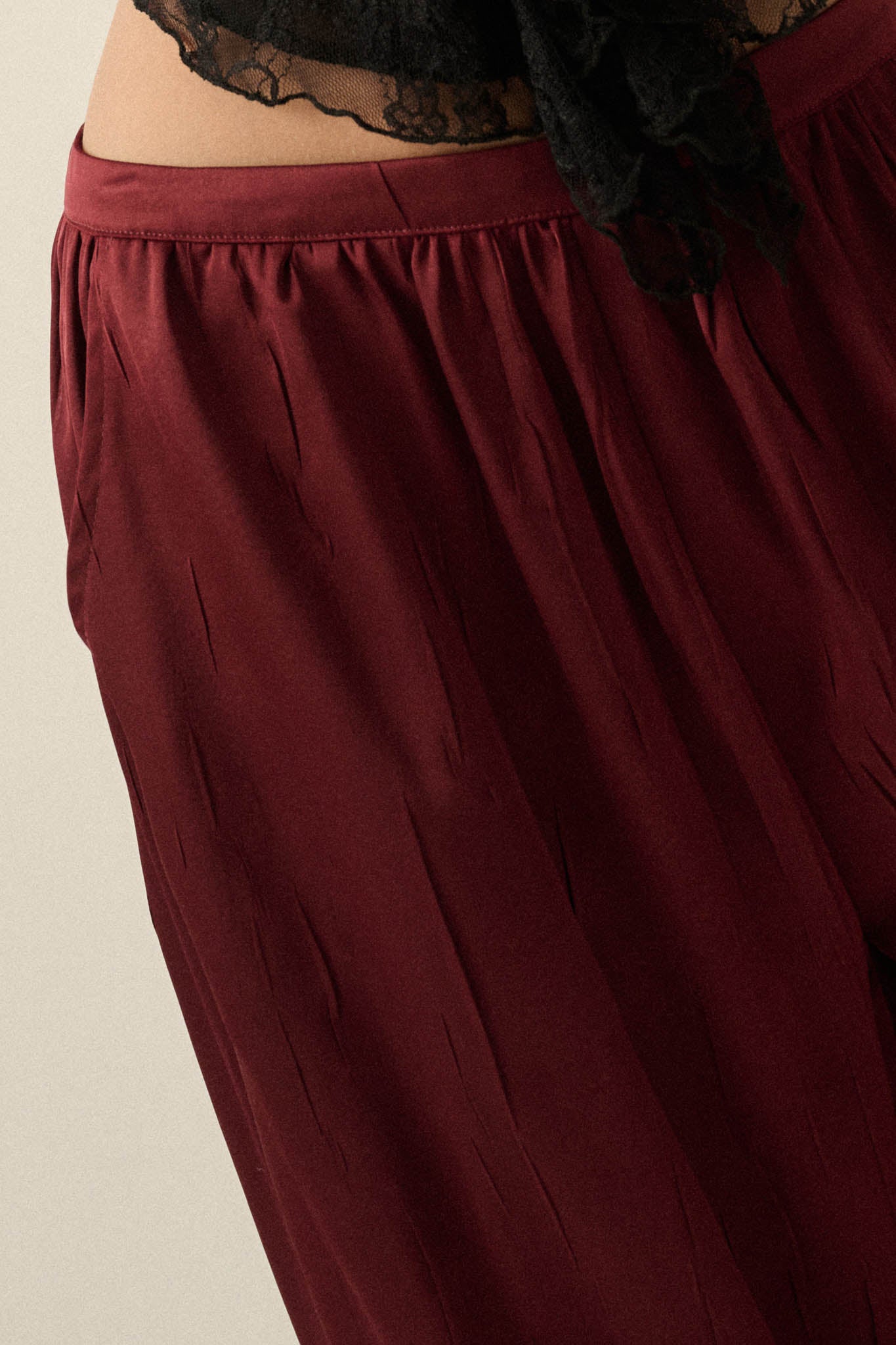 Luster for Life Textured Satin Balloon Pants - ShopPromesa
