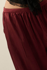 Luster for Life Textured Satin Balloon Pants - ShopPromesa