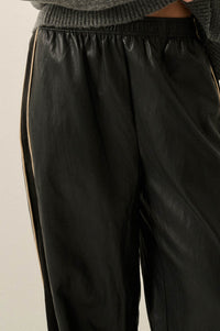 Faux Real Vegan Leather and Suede Wide-Leg Pants - ShopPromesa