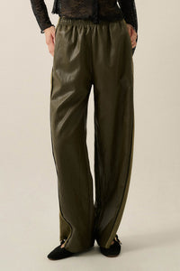 Faux Real Vegan Leather and Suede Wide-Leg Pants - ShopPromesa