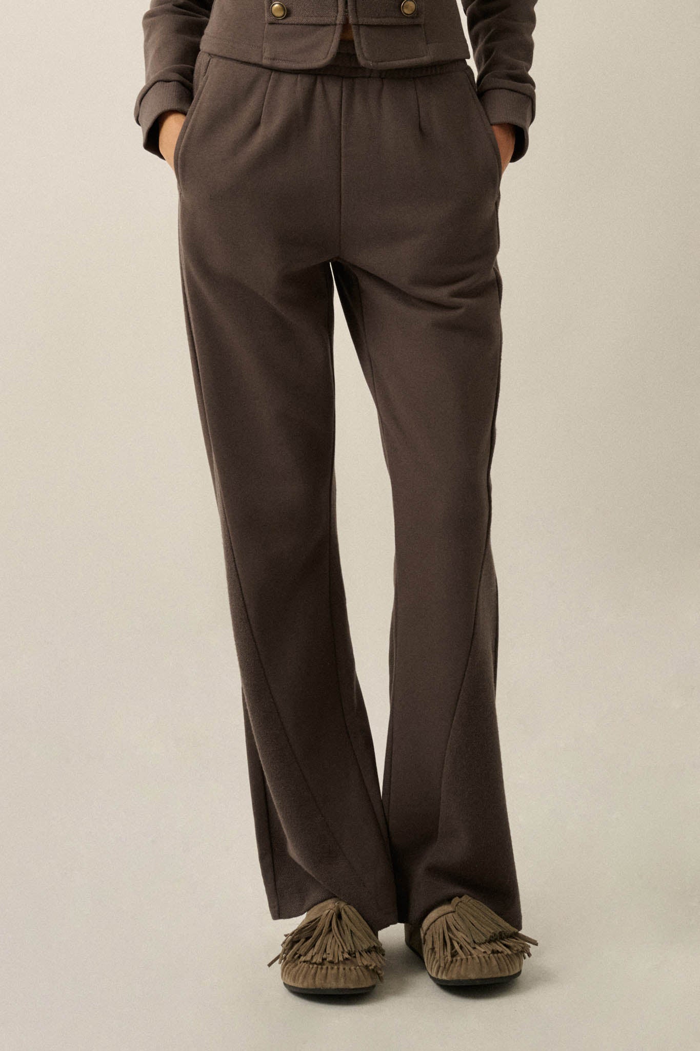 Off Duty French Terry Flare Pocket Pants - ShopPromesa