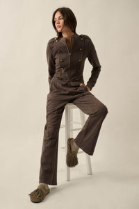 Off Duty French Terry Flare Pocket Pants - ShopPromesa