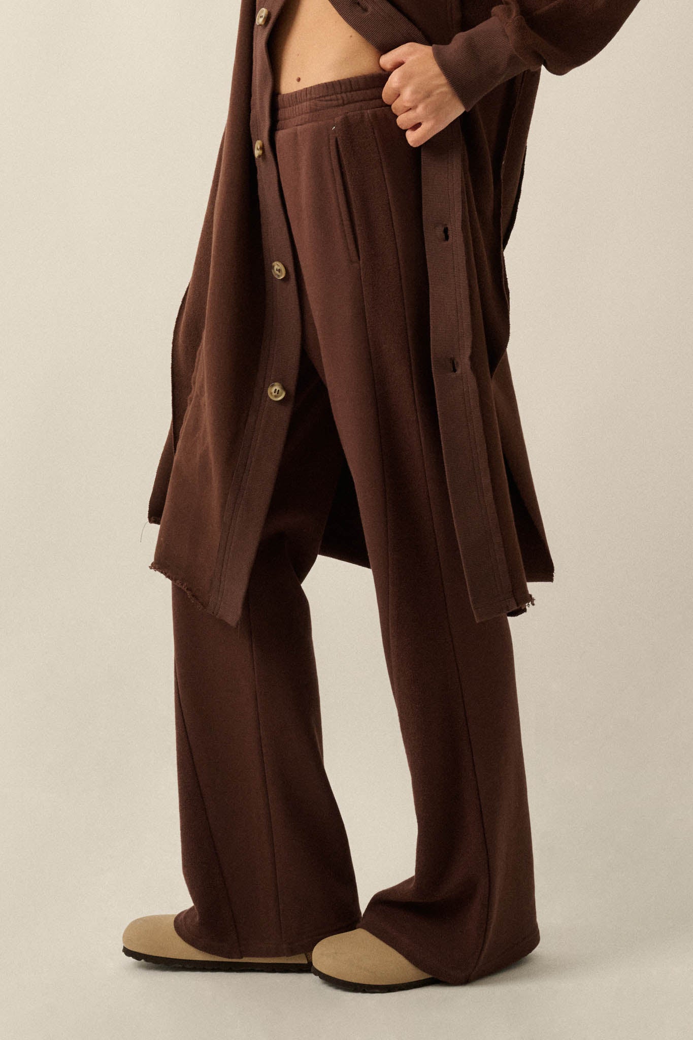 Off Duty French Terry Flare Pocket Pants - ShopPromesa