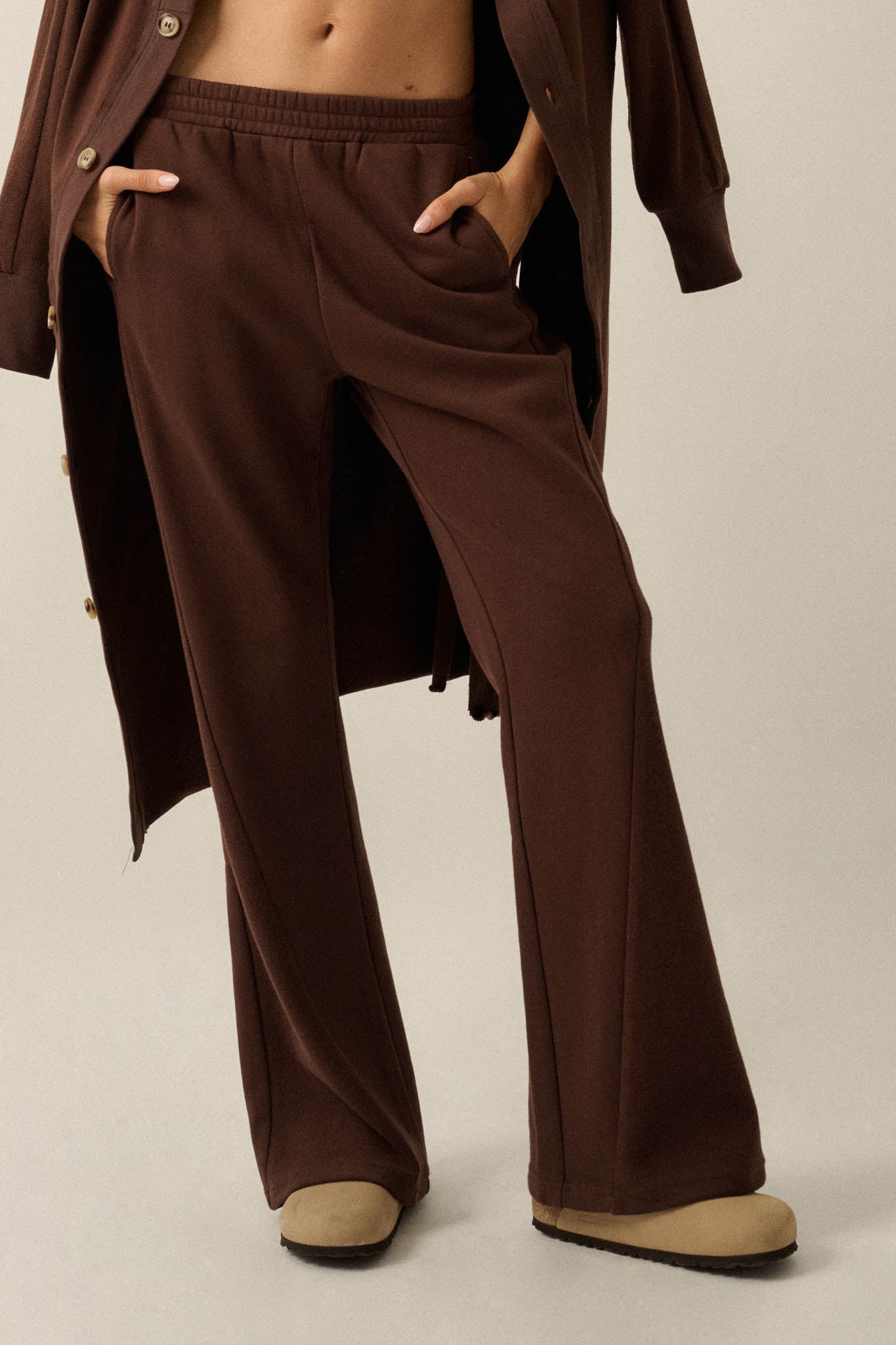 Off Duty French Terry Flare Pocket Pants - ShopPromesa