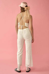 Lace Ahead Floral Lace Open-Back Jumpsuit - ShopPromesa