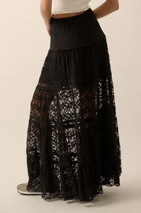 Delicate Dreams Floral Lace Tiered Maxi Skirt - ShopPromesa