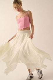 Free as Air Layered Gauze Handkerchief Maxi Skirt - ShopPromesa