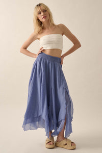 Free as Air Layered Gauze Handkerchief Maxi Skirt - ShopPromesa