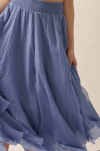 Free as Air Layered Gauze Handkerchief Maxi Skirt - ShopPromesa