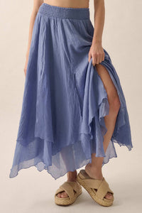 Free as Air Layered Gauze Handkerchief Maxi Skirt - ShopPromesa