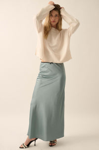 Silken Dreams Bias-Cut Satin Maxi Skirt - ShopPromesa