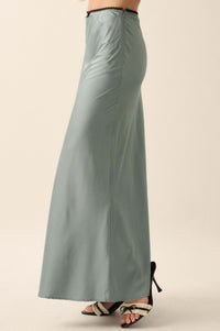 Silken Dreams Bias-Cut Satin Maxi Skirt - ShopPromesa