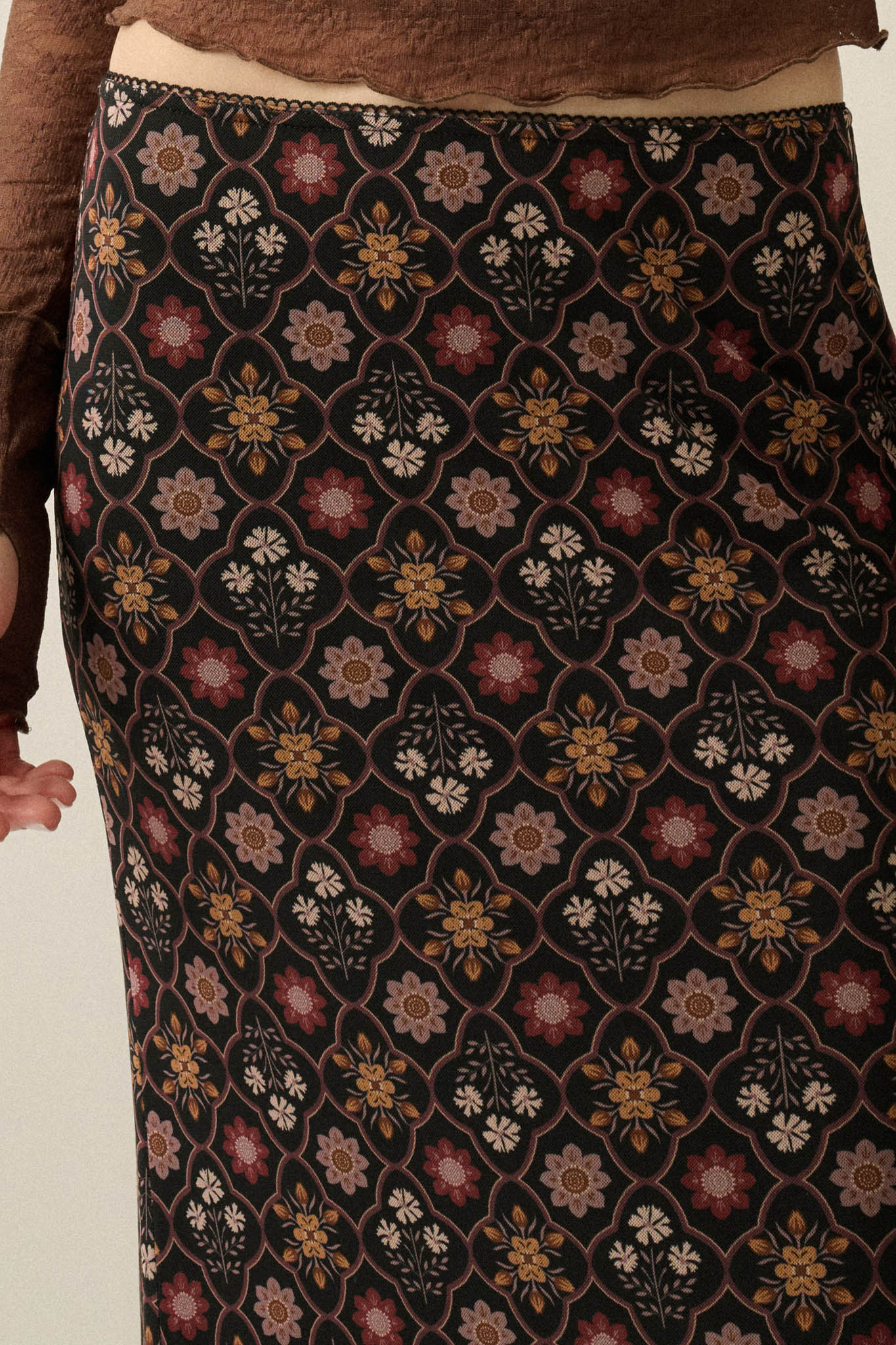Bejeweled Blooms Floral Mesh Maxi Skirt - ShopPromesa