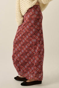 Bejeweled Blooms Floral Mesh Maxi Skirt - ShopPromesa