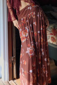 Spiced Blossoms Floral Mesh Drop-Waist Maxi Skirt - ShopPromesa