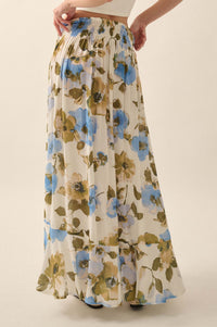 New Growth Floral Crepe Button-Front Maxi Skirt - ShopPromesa