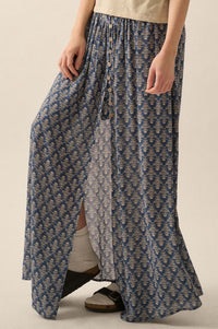 Romantic Beauty Floral Button-Front Maxi Skirt - ShopPromesa