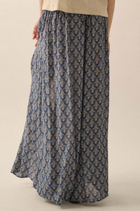 Romantic Beauty Floral Button-Front Maxi Skirt - ShopPromesa