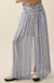 Wildflower Field Floral-Stripe Buttoned Maxi Skirt - ShopPromesa