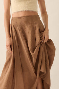 Poetry in Motion Pleated Jacquard Midi Skirt - ShopPromesa