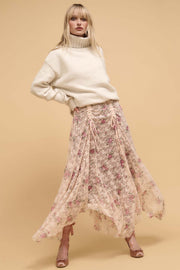 Secret Garden Floral-Print Lace Maxi Skirt - ShopPromesa