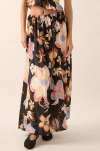 Ready to Grow Textured Floral-Print Maxi Skirt - ShopPromesa
