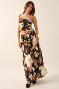 Ready to Grow Textured Floral-Print Maxi Skirt - ShopPromesa