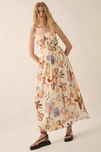 Ready to Grow Textured Floral-Print Maxi Skirt - ShopPromesa