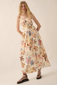 Ready to Grow Textured Floral-Print Maxi Skirt - ShopPromesa