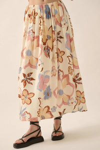 Ready to Grow Textured Floral-Print Maxi Skirt - ShopPromesa