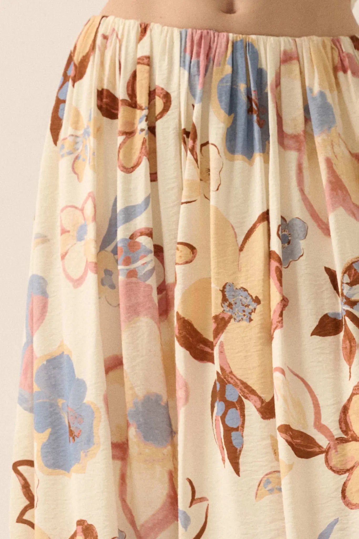 Ready to Grow Textured Floral-Print Maxi Skirt - ShopPromesa