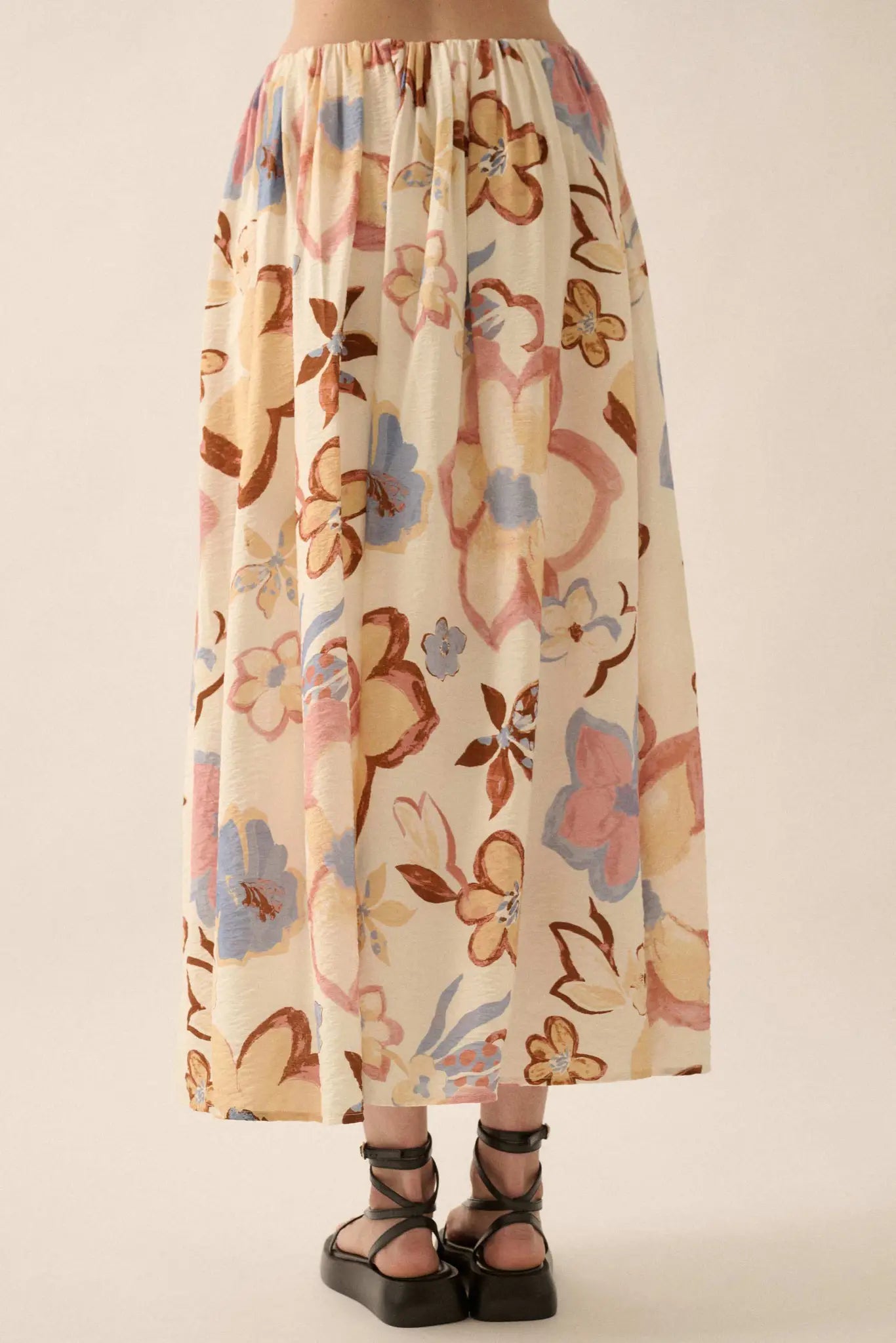 Ready to Grow Textured Floral-Print Maxi Skirt - ShopPromesa