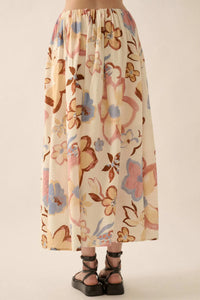 Ready to Grow Textured Floral-Print Maxi Skirt - ShopPromesa
