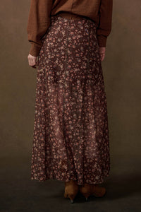 Magic in Bloom Floral Mesh Paneled Maxi Skirt - ShopPromesa