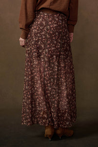 Magic in Bloom Floral Mesh Paneled Maxi Skirt - ShopPromesa
