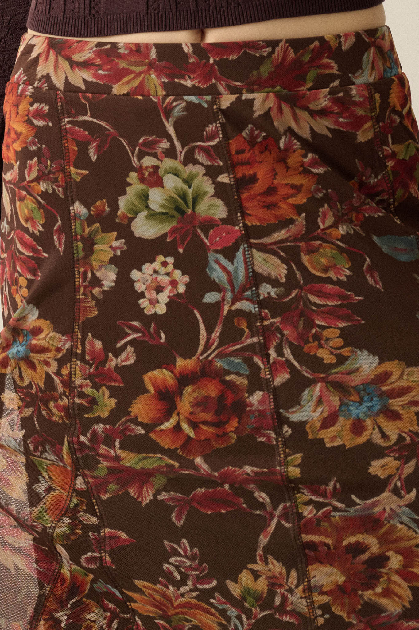 Blooming Mystique Floral Mesh Godet Maxi Skirt - ShopPromesa