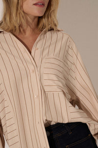 Paradigm Shift Striped Button-Up Pocket Shirt - ShopPromesa