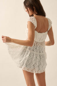 Purely Pretty Smocked Lace Babydoll Top - ShopPromesa