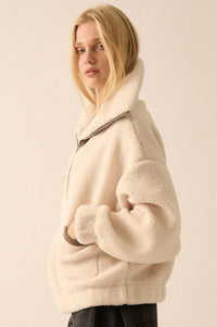 Snow Day Sherpa Fleece Half-Zip Pullover - ShopPromesa