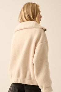 Snow Day Sherpa Fleece Half-Zip Pullover - ShopPromesa