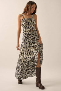 Splendid Beauty Colorblock Floral Gathered Cami Top - ShopPromesa