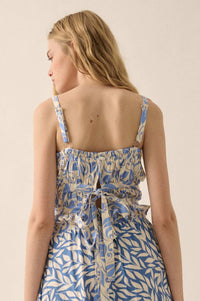 Splendid Beauty Colorblock Floral Gathered Cami Top - ShopPromesa